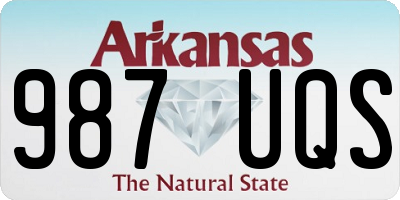 AR license plate 987UQS