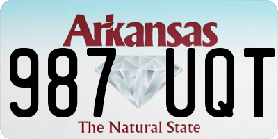 AR license plate 987UQT