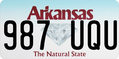 AR license plate 987UQU