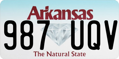 AR license plate 987UQV