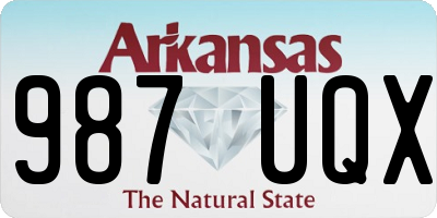 AR license plate 987UQX