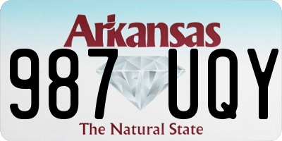 AR license plate 987UQY