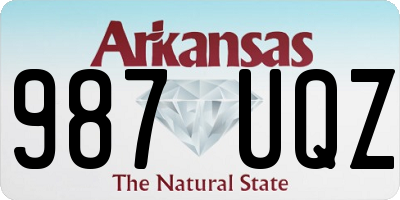 AR license plate 987UQZ