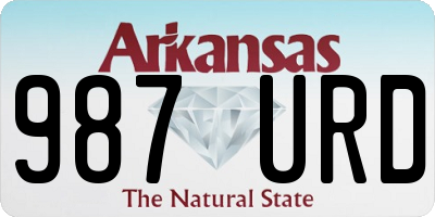 AR license plate 987URD