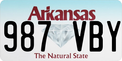 AR license plate 987VBY
