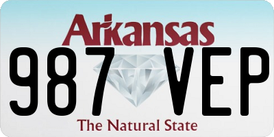 AR license plate 987VEP