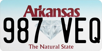 AR license plate 987VEQ