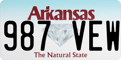 AR license plate 987VEW