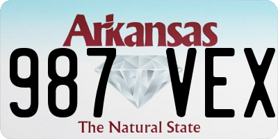AR license plate 987VEX