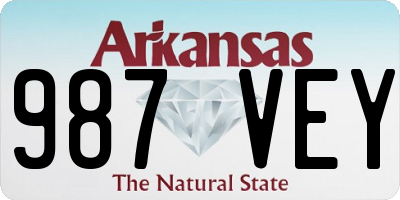 AR license plate 987VEY