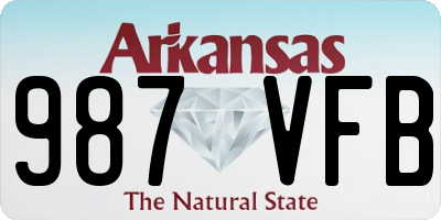AR license plate 987VFB