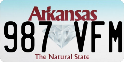 AR license plate 987VFM