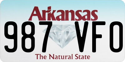 AR license plate 987VFO