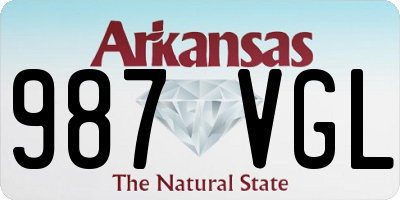AR license plate 987VGL