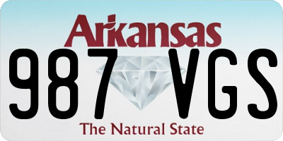 AR license plate 987VGS