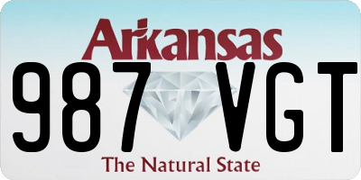 AR license plate 987VGT