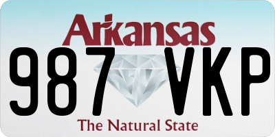 AR license plate 987VKP