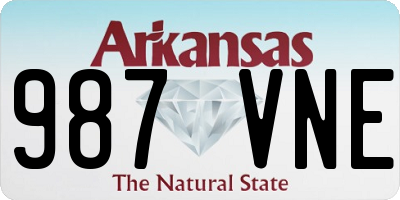 AR license plate 987VNE