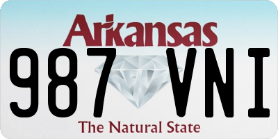 AR license plate 987VNI