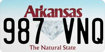 AR license plate 987VNQ
