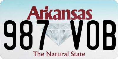 AR license plate 987VOB