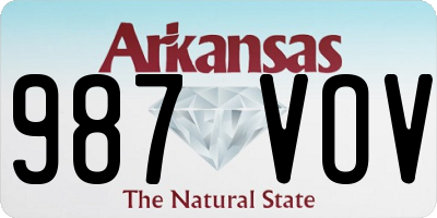 AR license plate 987VOV
