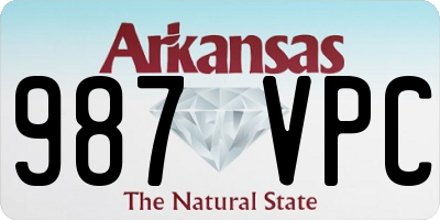 AR license plate 987VPC