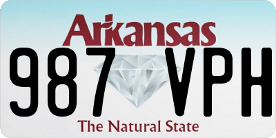 AR license plate 987VPH