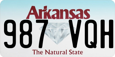 AR license plate 987VQH