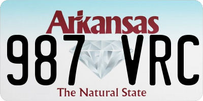 AR license plate 987VRC