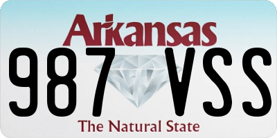 AR license plate 987VSS