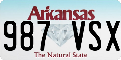 AR license plate 987VSX