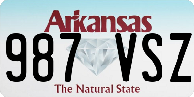 AR license plate 987VSZ