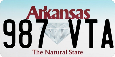 AR license plate 987VTA