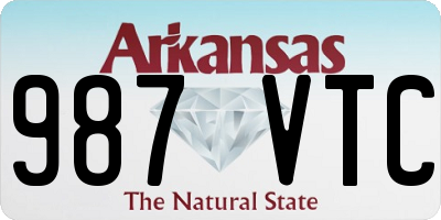 AR license plate 987VTC