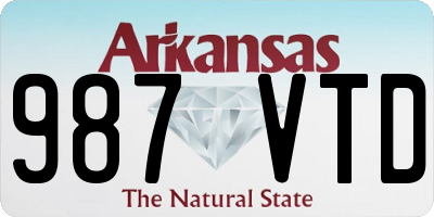 AR license plate 987VTD