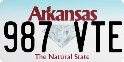 AR license plate 987VTE