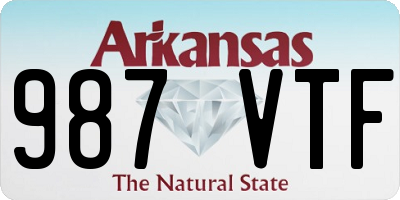 AR license plate 987VTF