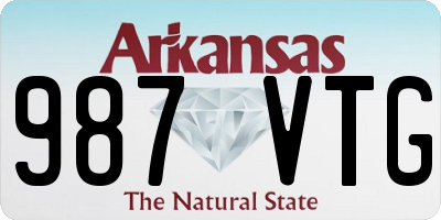 AR license plate 987VTG