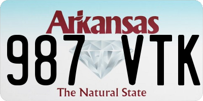 AR license plate 987VTK
