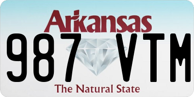 AR license plate 987VTM
