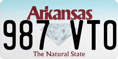 AR license plate 987VTO