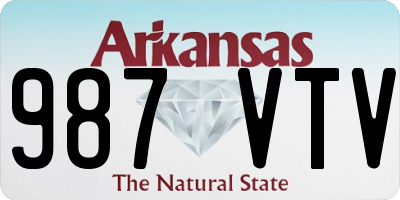 AR license plate 987VTV