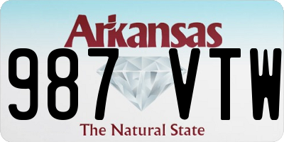 AR license plate 987VTW