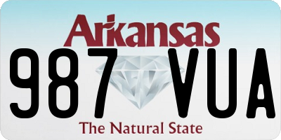 AR license plate 987VUA