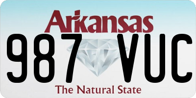 AR license plate 987VUC