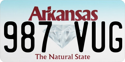 AR license plate 987VUG