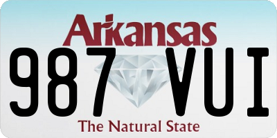 AR license plate 987VUI