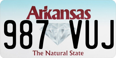 AR license plate 987VUJ