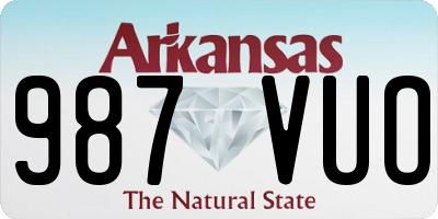 AR license plate 987VUO